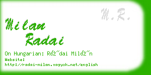 milan radai business card